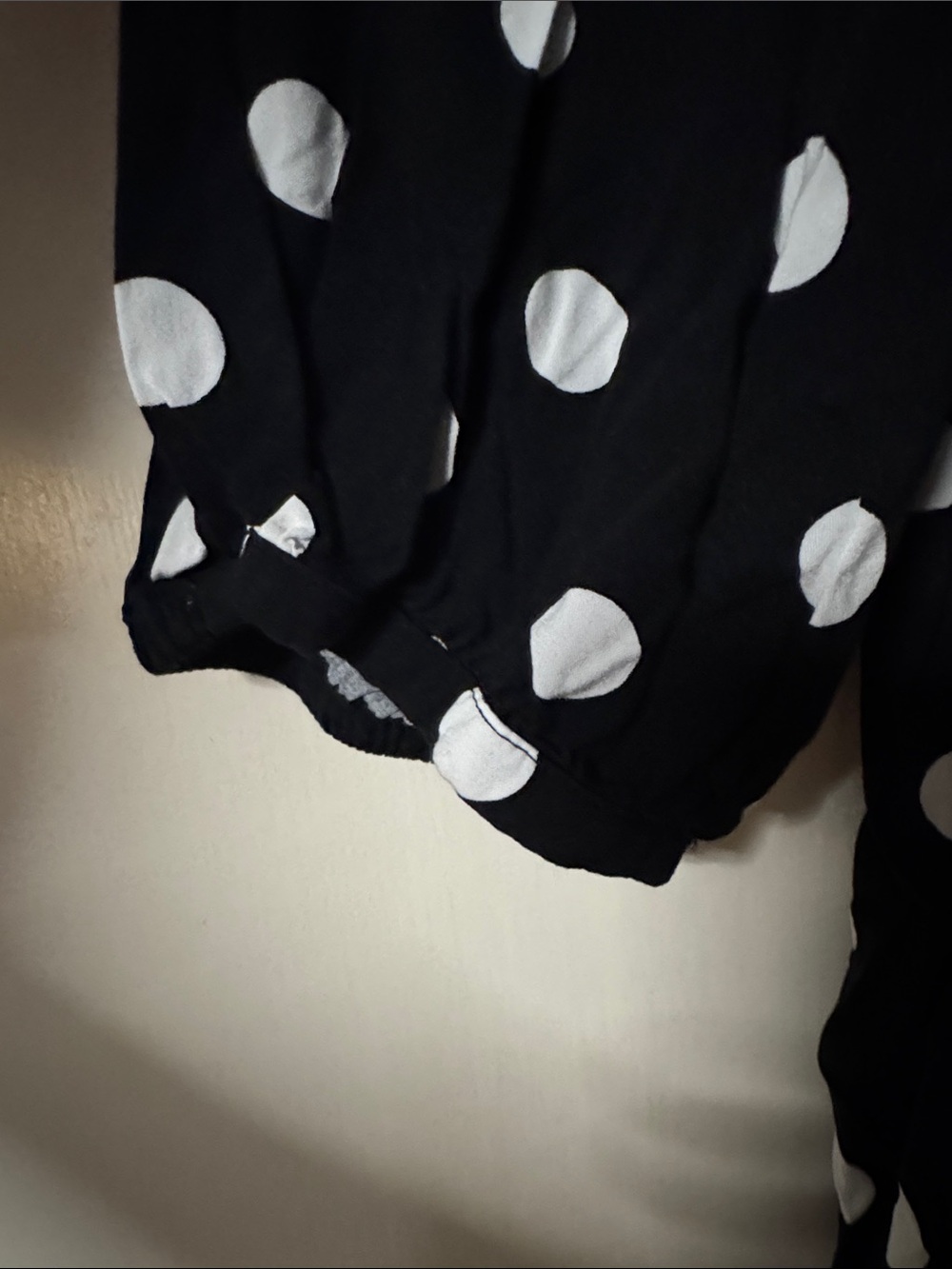 Ava & Viv Black & White Polka Dot V-Neck Dress - Picture 3 of 4